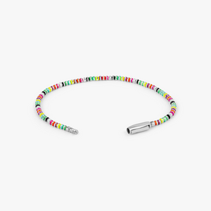 Prism Bracelet with Galvanic Plated Silver Beads in Multicolour