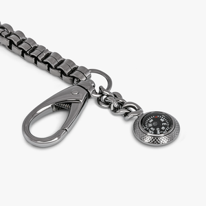 Compass trouser chain with gunmetal plated stainless steel