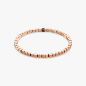 Quadro Cube bracelet with black diamonds and 18k rose gold