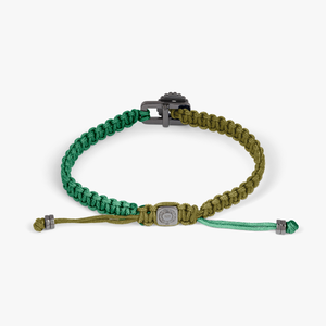 Gear Primo bracelet in green macramé with sterling silver (UK) 3