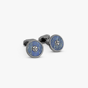THOMPSON Semi Precious Button Manschettenknöpfe in Blau