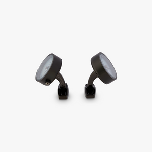 Guilloche Gear Cufflinks In Black IP Plated Stainless Steel with Black MOP