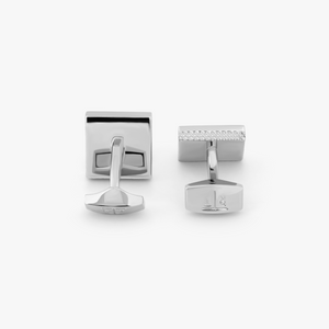 Geometric Cufflinks In Palladium plated with blue enamel