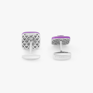 Refratto Cufflinks in Sterling Silver With Amertrine