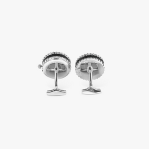 Vintage Heritage Skeleton Watch Cufflinks In Palladium Plated Silver