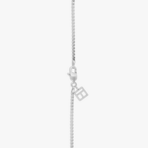 Dopamine Drop Necklace In White Stainless Steel and Clear Quartz