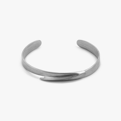 ZAHA HADID DESIGN Tyne Bangle in brushed stainless steel