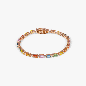 Arcobaleno Bracelet In 18K Rose Gold with Multi Colour Sapphire