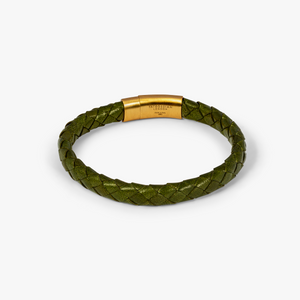 Ovales Graffiato-Armband mit Grün-Gelb-Vergoldung
