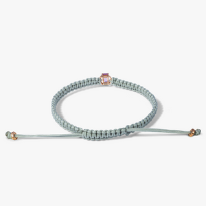 Rosa Saphir-Makramee-Armband - 18 Karat Gold