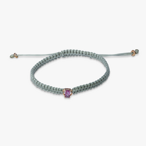 Rosa Saphir-Makramee-Armband - 18 Karat Gold