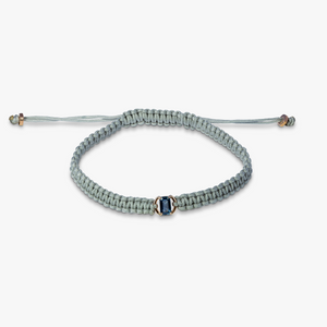 Blauer Saphir-Makramee-Armband - 18 Karat Gold