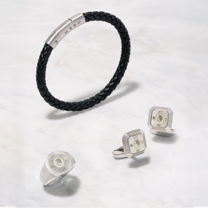 Engravable Regalia Signet Ring In Rhodium Plated Silver