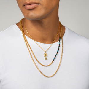 Yellow Gold Plated Armenian Church Pendant Necklace