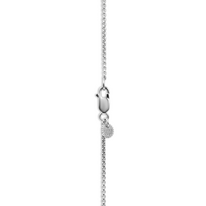 Capri Corno Necklace In Rhodium Plated Silver With Black Agate & Faux Coral