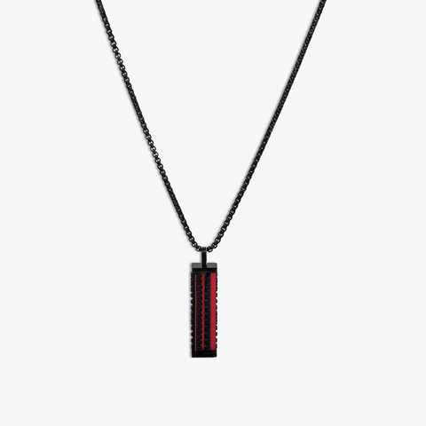 Jagged Elements Necklace In Black IP Stainless Steel