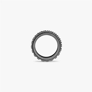 Silver Rhodium Plated Silver Rotating Gears Ring